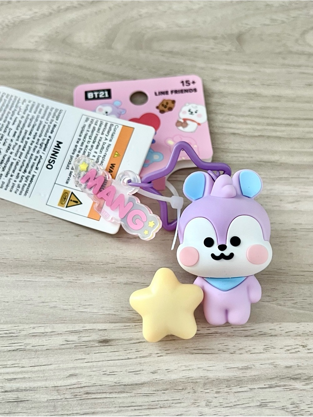 BTS BT21 Mini LED Light Up Keychain - MANG (J-Hope)